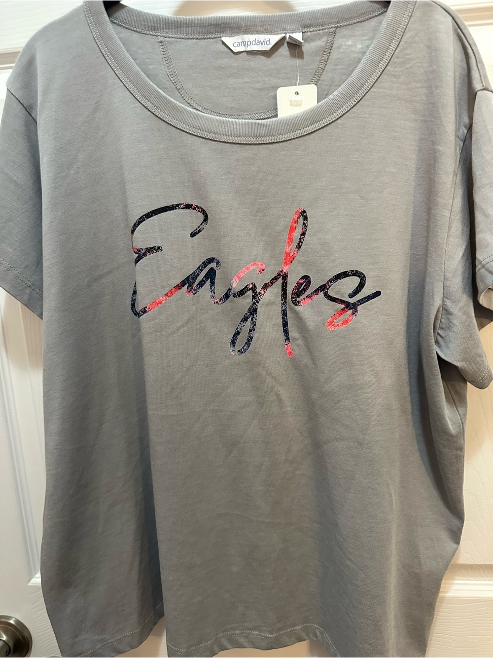 Gray "Eagles" Short Sleeve Tee